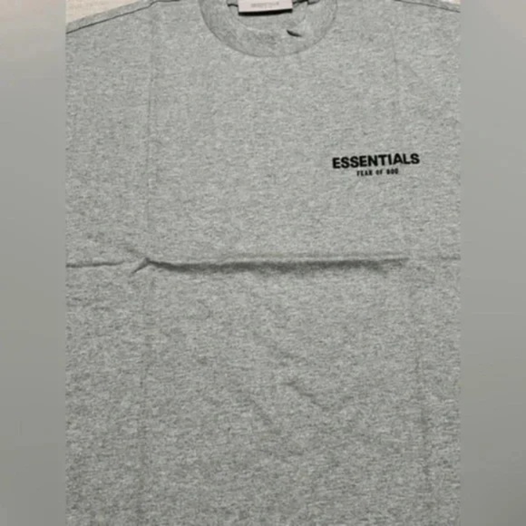 New Essentials Fear of God dark oatmeal gray oversized tee Shirt Men's XS - Picture 4 of 7